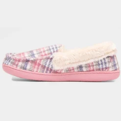 Thistle Womens Pink Tartan Moccasin*Jo & Joe Online