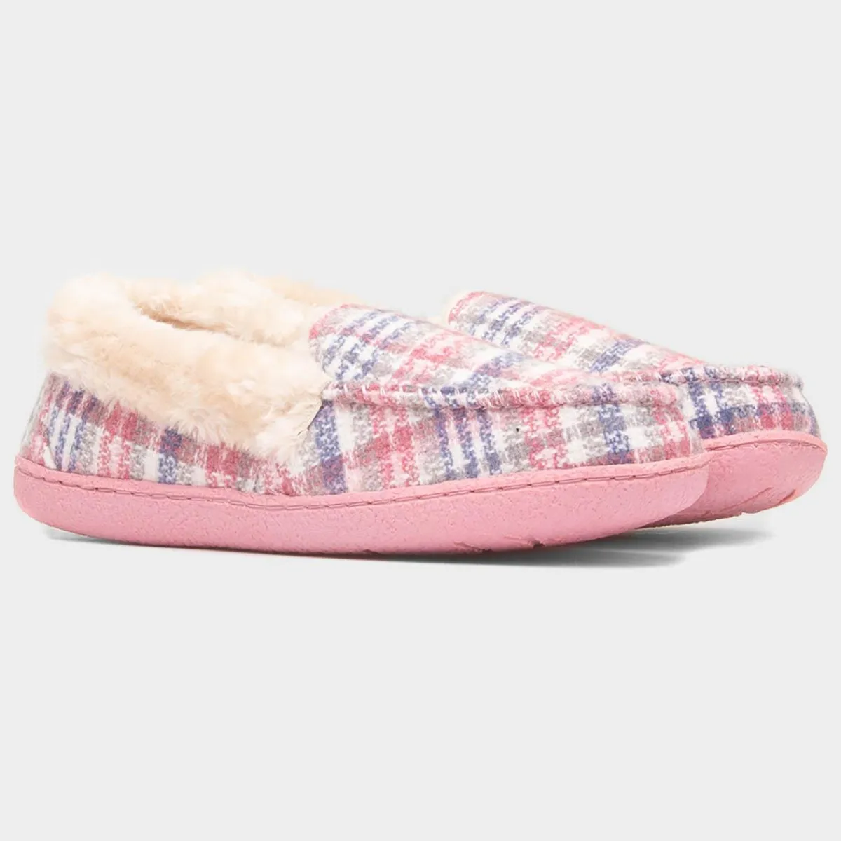 Thistle Womens Pink Tartan Moccasin*Jo & Joe Online