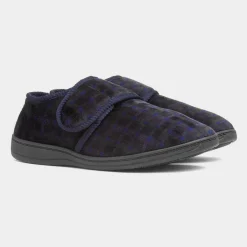 Vernon Mens Navy Wider Fitting Slipper*Jo & Joe Hot