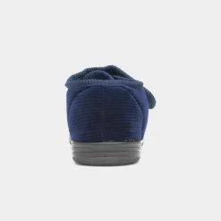 Zak Mens Navy Wider Fitting Slipper*Jo & Joe Online
