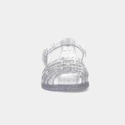 Reilly Womens Silver Glitter Jelly Sandal*JuJu Hot