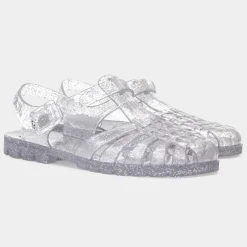 Reilly Womens Silver Glitter Jelly Sandal*JuJu Hot