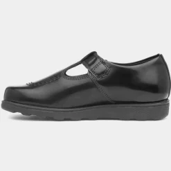 Fragma Girls Black Leather School Shoes*Kickers Hot