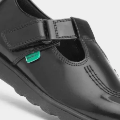Fragma Girls Black Leather School Shoes*Kickers Hot