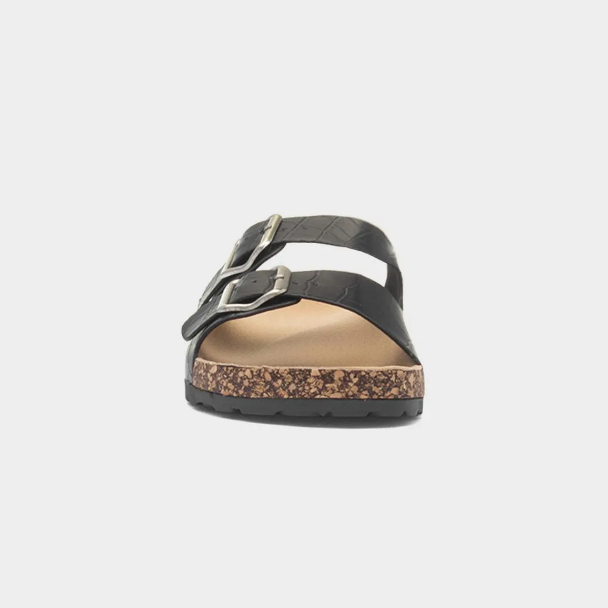 Abby Womens Double Buckle Mule Sandal*Krush Discount