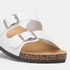 Abby Womens Double Buckle Mule Sandal*Krush Sale