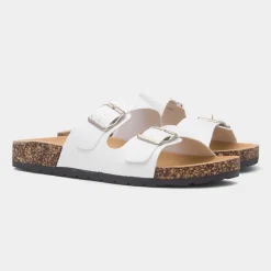 Abby Womens Double Buckle Mule Sandal*Krush Sale