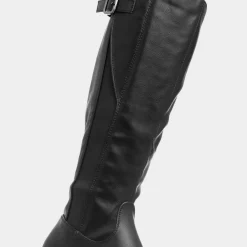 Alina Womens Black Wider Fit Knee High Boot*Krush Sale