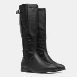 Alina Womens Black Wider Fit Knee High Boot*Krush Sale
