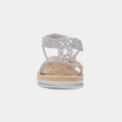 Ana Womens Silver Diamante Sandal*Krush Fashion