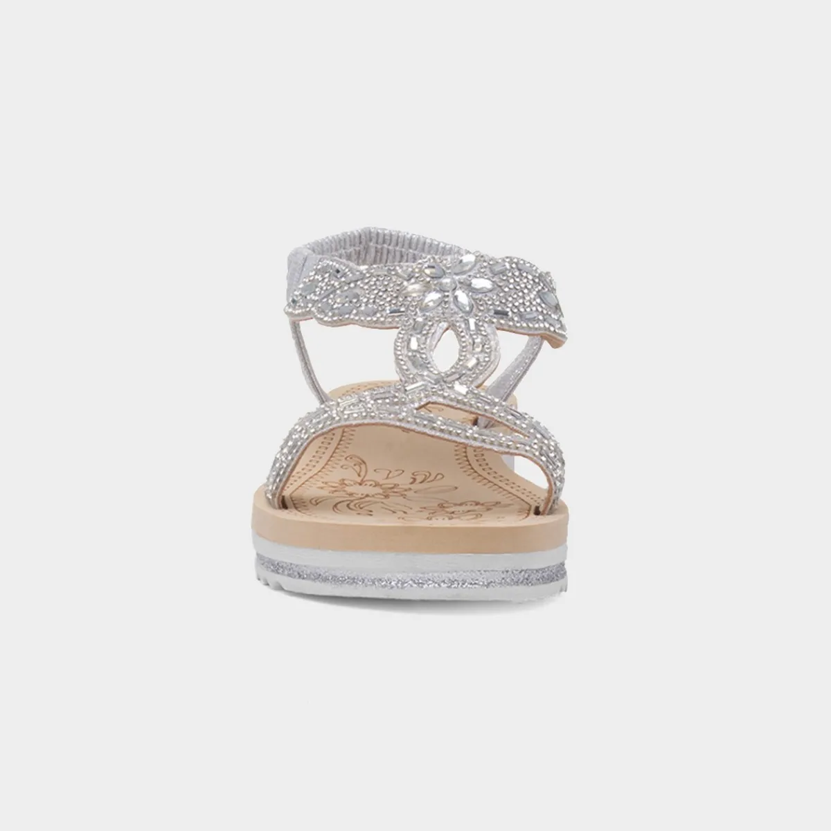 Ana Womens Silver Diamante Sandal*Krush Fashion