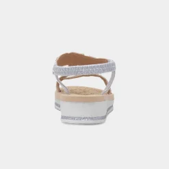 Ana Womens Silver Diamante Sandal*Krush Fashion