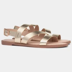 Blaire Womens Gold Strappy Sandal*Krush New