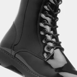 Claire Womens Black Patent Ankle Boot*Krush Fashion