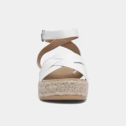 Gabriella Womens White Wedge Sandal*Krush Best