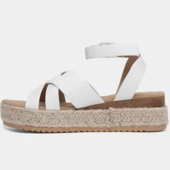 Gabriella Womens White Wedge Sandal*Krush Best