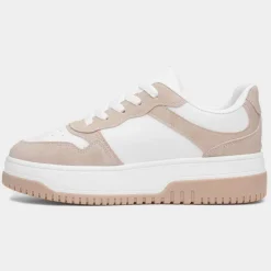 Gemma Womens White & Nude Chunky Trainer*Krush Discount