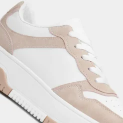 Gemma Womens White & Nude Chunky Trainer*Krush Discount