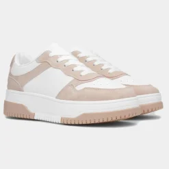 Gemma Womens White & Nude Chunky Trainer*Krush Discount