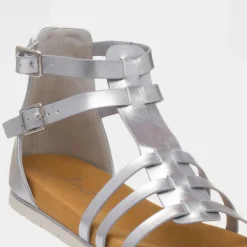 Lynn Womens Silver Gladiator Sandal*Krush Sale