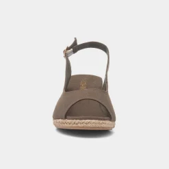 Mae Womens Olive Wedge Sandal*Krush Outlet