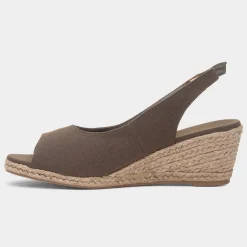 Mae Womens Olive Wedge Sandal*Krush Outlet