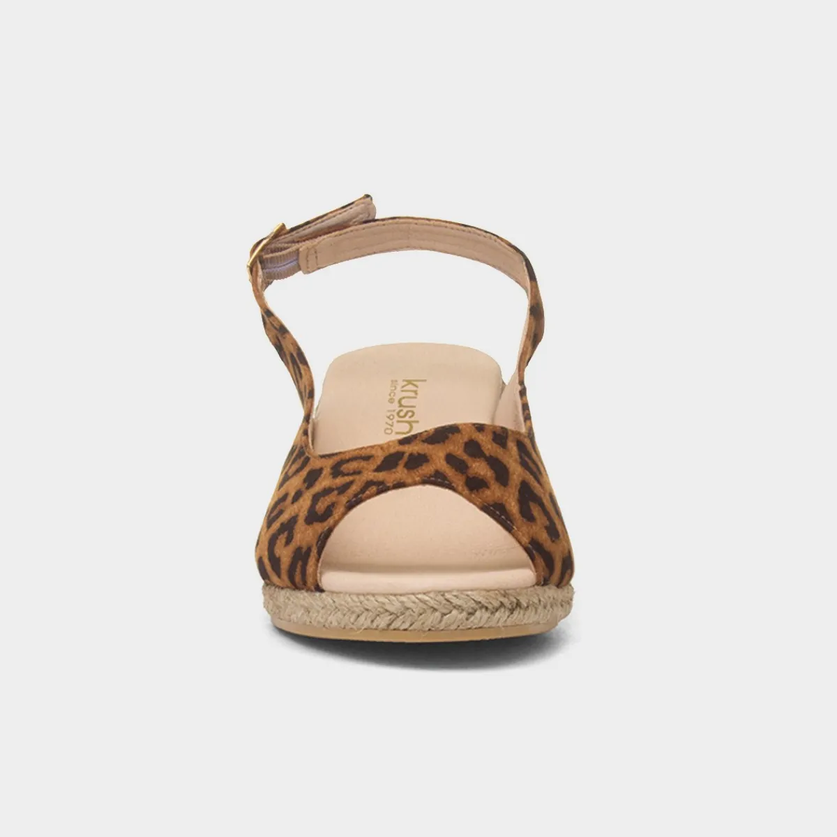 Mae Womens Leopard Wedge Sandal*Krush Clearance