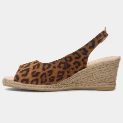 Mae Womens Leopard Wedge Sandal*Krush Clearance