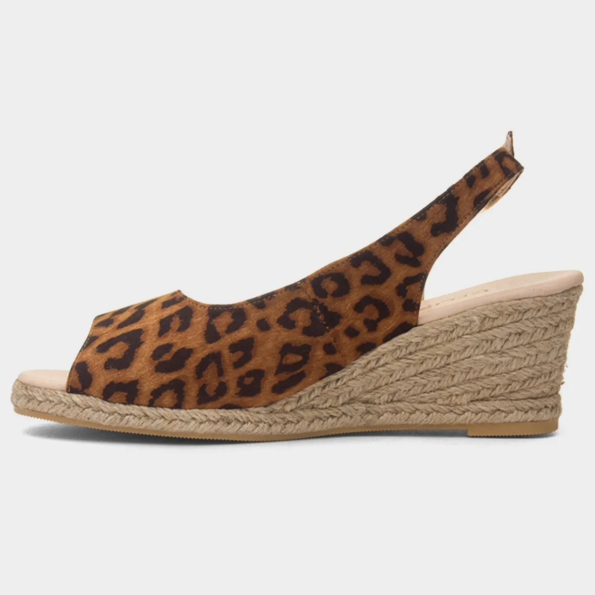 Mae Womens Leopard Wedge Sandal*Krush Clearance