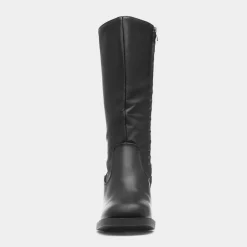 Michelle Womens Black Block Heel Calf Boot*Krush Sale