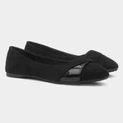 Roxxi Womens Black Wider Fitting Ballerina*Krush New