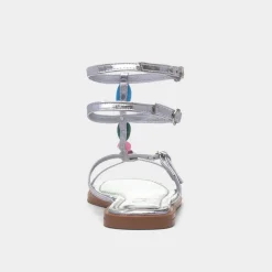 Sandy Womens Silver Strappy Sandal*Krush Best