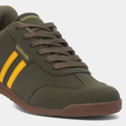 Tackle Mens Khaki Lace Up Trainer*Lambretta Discount