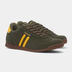 Tackle Mens Khaki Lace Up Trainer*Lambretta Discount