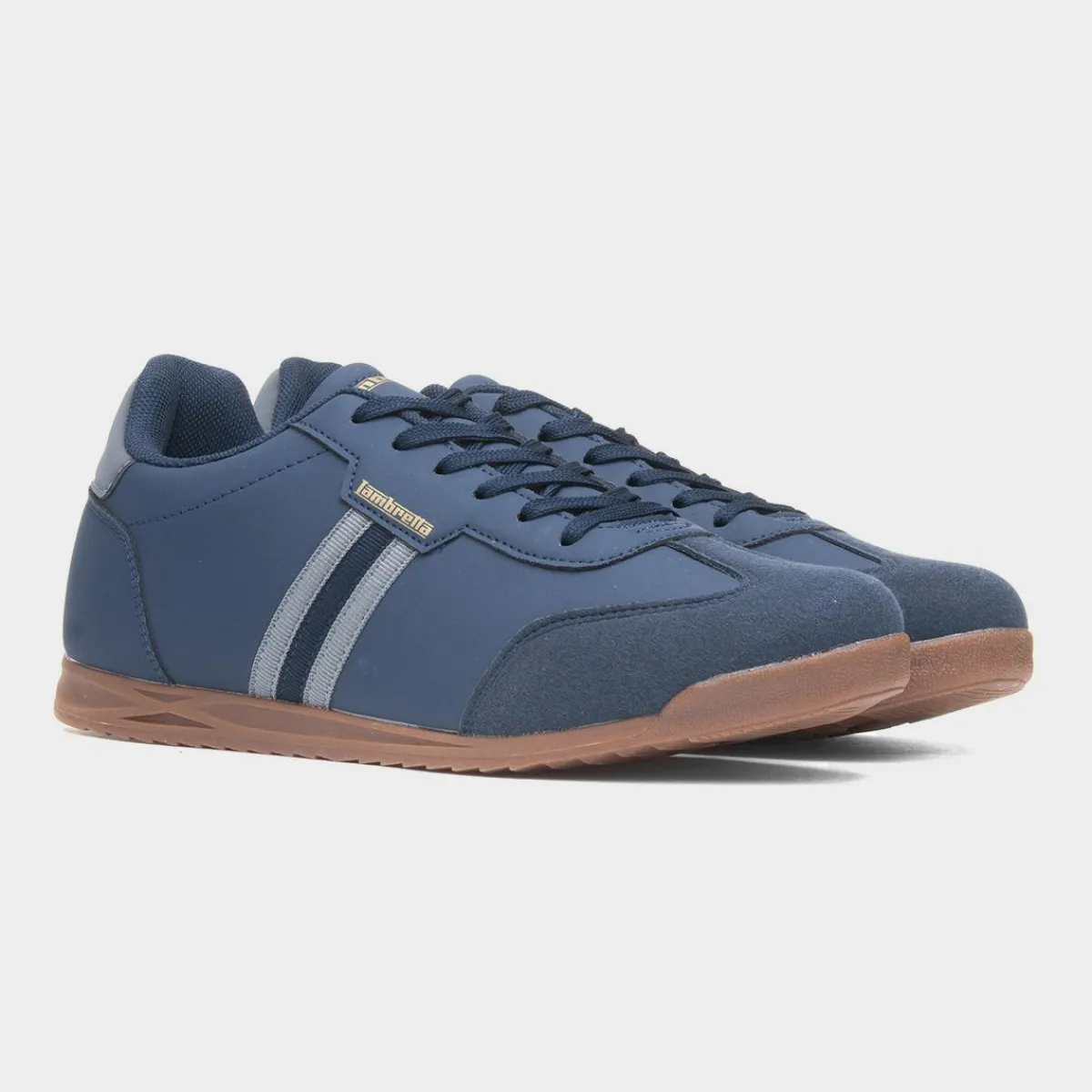 Tackle Mens Navy Lace Up Trainer*Lambretta Discount