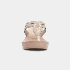 Ancona Womens Beige Wedge Sandal*Lilley & Skinner Outlet