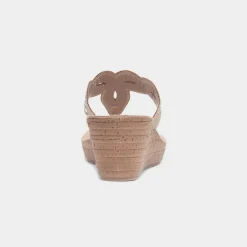 Ancona Womens Beige Wedge Sandal*Lilley & Skinner Outlet