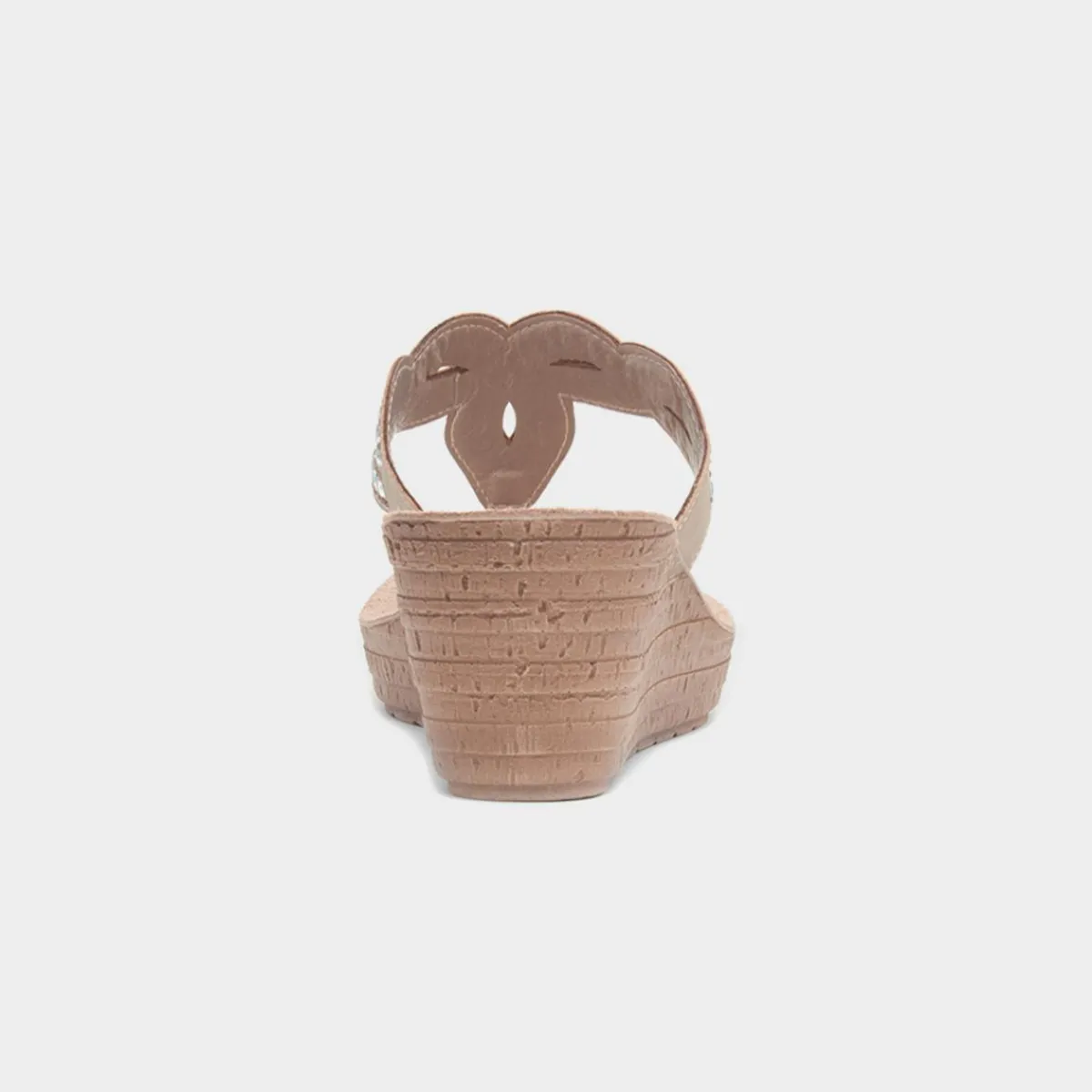 Ancona Womens Beige Wedge Sandal*Lilley & Skinner Outlet