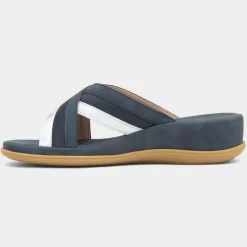 Caicos Womens Navy Mule Sandal*Lilley & Skinner Best