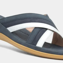 Caicos Womens Navy Mule Sandal*Lilley & Skinner Best