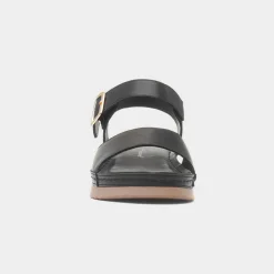 Corsica Womens Black Wedge Sandal*Lilley & Skinner New
