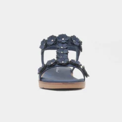 Cyprus Womens Navy Flower Sandal*Lilley & Skinner Fashion