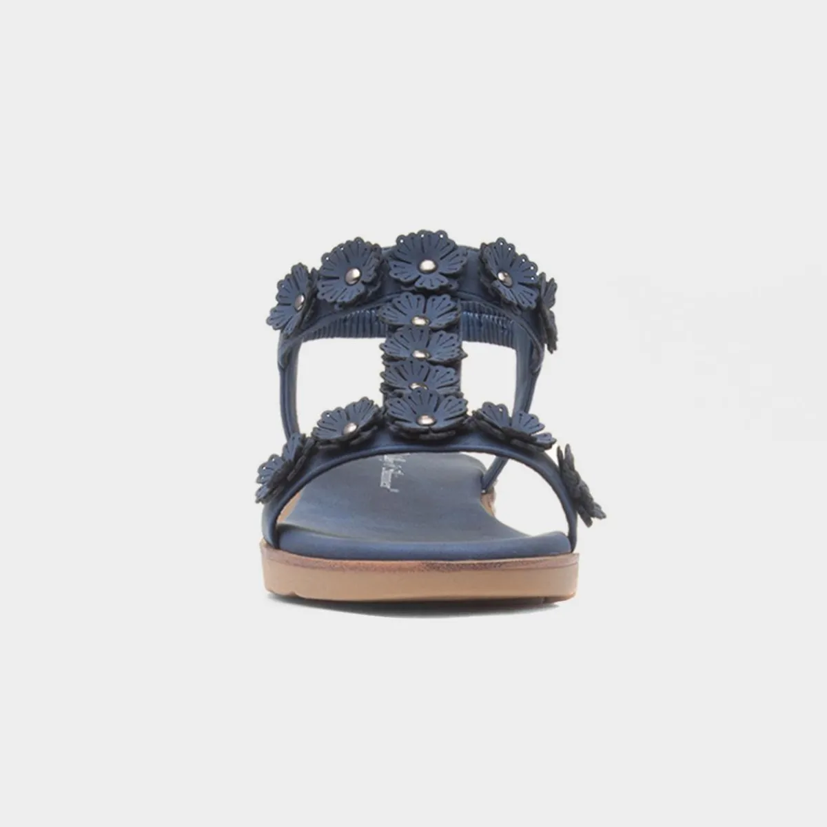 Cyprus Womens Navy Flower Sandal*Lilley & Skinner Fashion