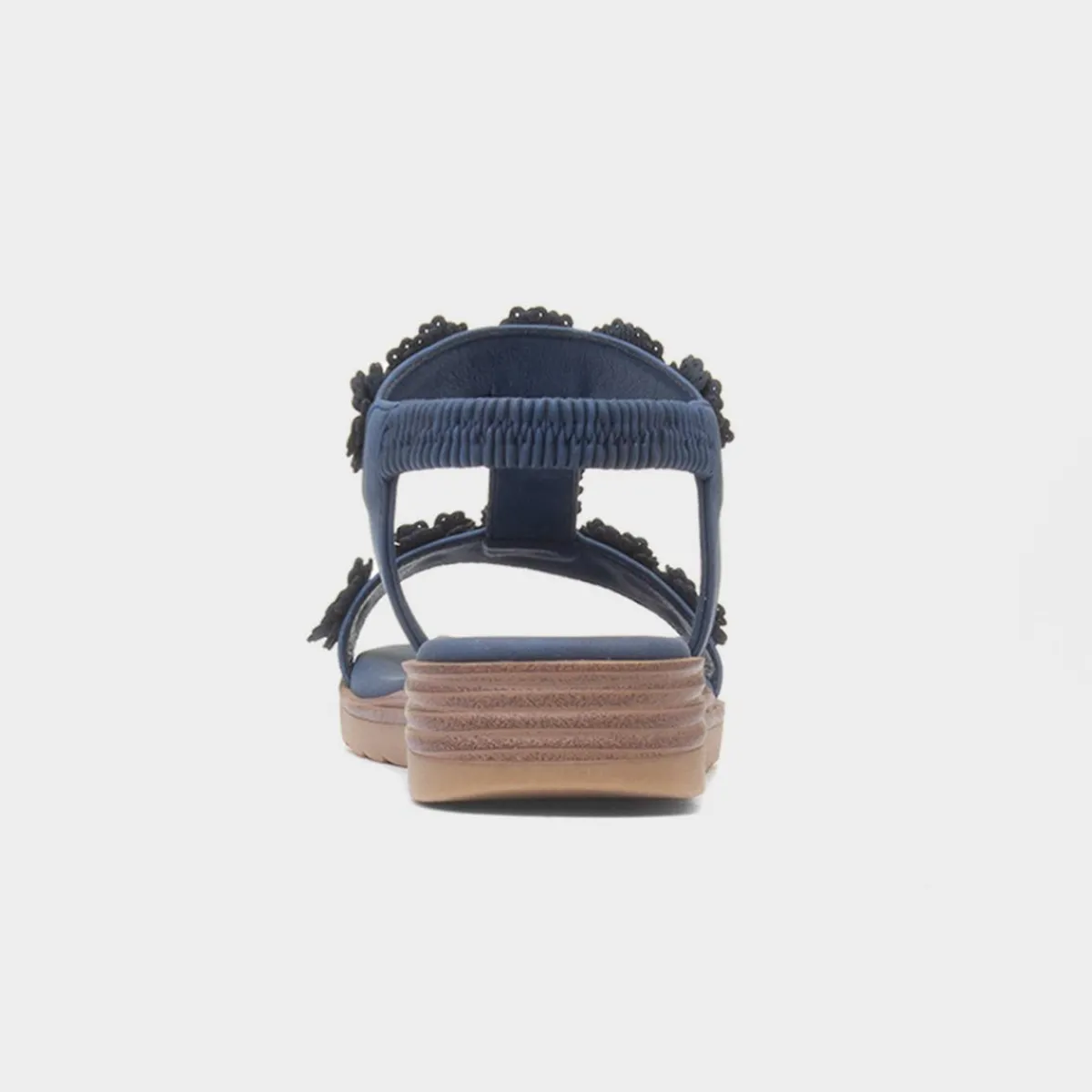 Cyprus Womens Navy Flower Sandal*Lilley & Skinner Fashion