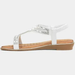 Langkawi Womens White Sandal*Lilley & Skinner Outlet