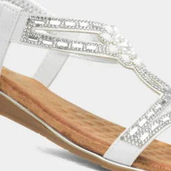 Langkawi Womens White Sandal*Lilley & Skinner Outlet