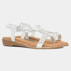 Langkawi Womens White Sandal*Lilley & Skinner Outlet