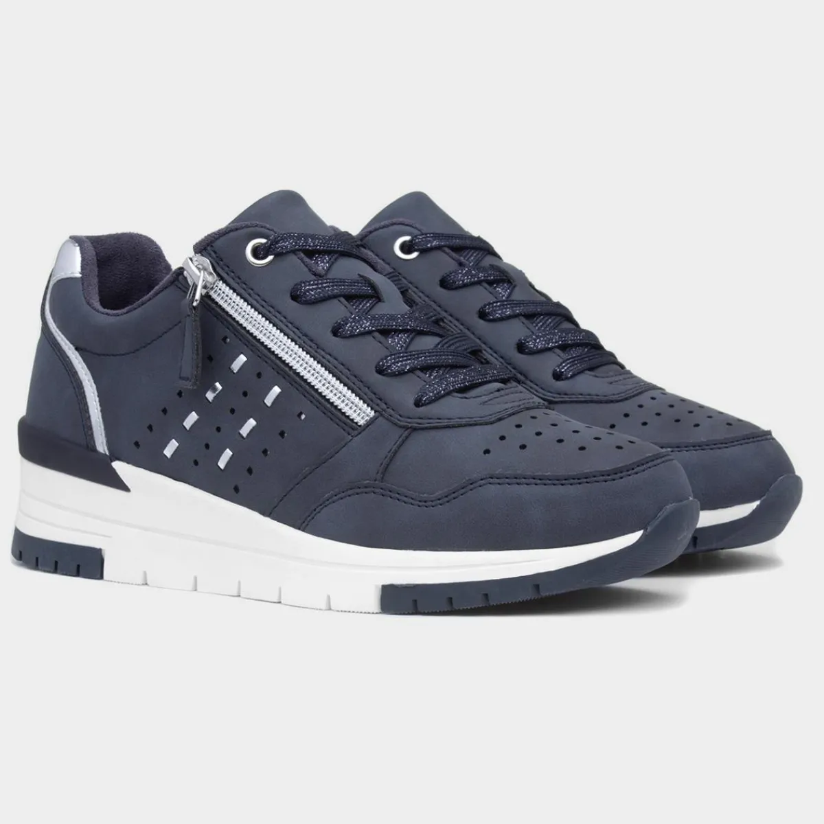 Oval Womens Navy Casual Trainer*Lilley & Skinner Fashion