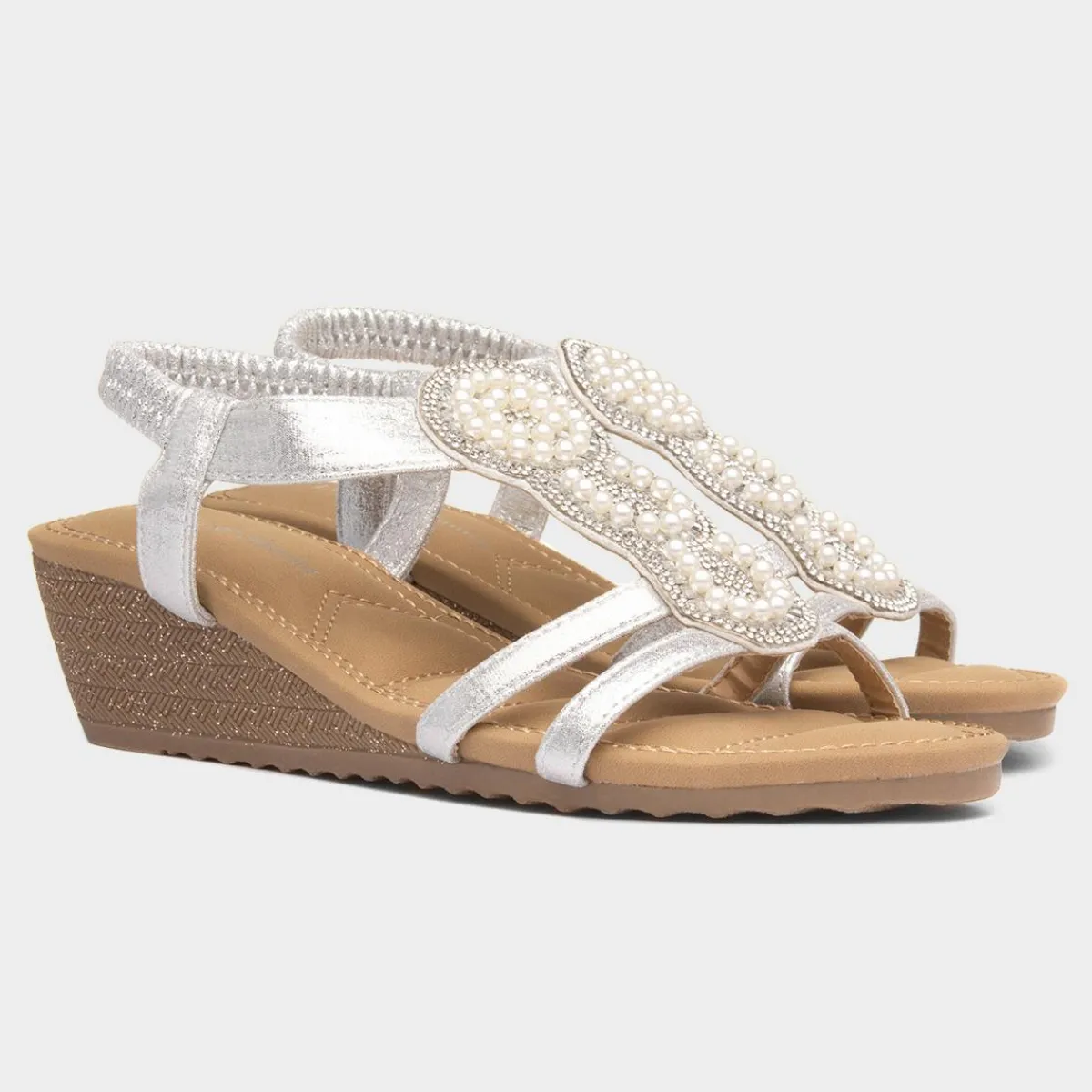 Phuket Womens Silver Sandals*Lilley & Skinner Online