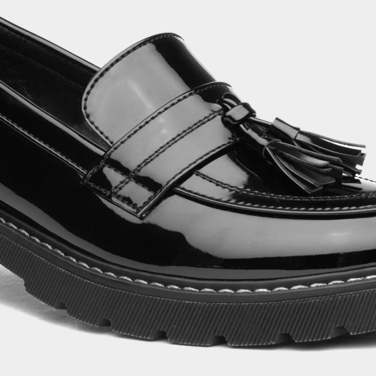 Angel Womens Patent Tassel Loafer*Lilley Online